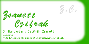 zsanett czifrak business card