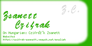 zsanett czifrak business card